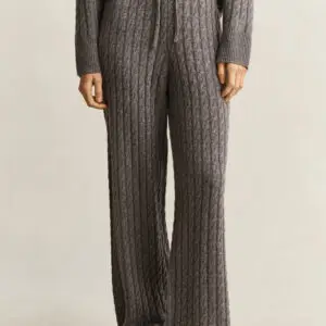 GANT naisten cable knit pants, villa/ kashmir
